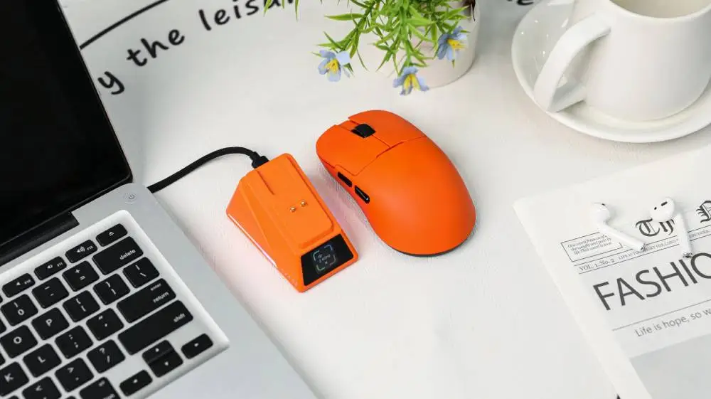 Ajazz професионална геймърска мишка AJ159 PRO - Wireless Gaming Mouse - 8K, Magnetic Charging Dock, Black