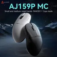 Ajazz професионална геймърска мишка AJ159P MC - Wireless Gaming Mouse - 1K, Magnetic Charging Dock, White