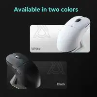 Ajazz професионална геймърска мишка AJ159P MC - Wireless Gaming Mouse - 1K, Magnetic Charging Dock, White