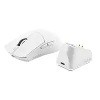 Ajazz професионална геймърска мишка AJ139P V3 MC - Wireless Gaming Mouse - 1K, Magnetic Charging Dock, White