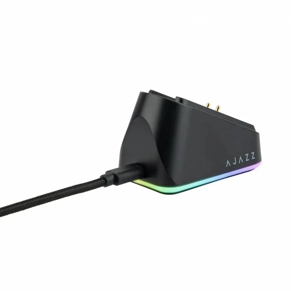 Ajazz професионална геймърска мишка AJ139P V3 MC - Wireless Gaming Mouse - 1K, Magnetic Charging Dock, Black
