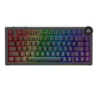 Ajazz геймърска механична клавиатура Wireless Gaming Mechanical Keyboard AK820 V2 PRO - White peach Switch [Linear] (English US), Black