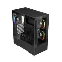 1stPlayer Кутия Case ATX - Crystal Vision CV7 Black - 5 x 120 mm included