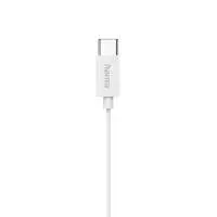 HAMA Слушалки "Season II" USB-C, накрайници, микрофон, защита от прегъване на кабел, бял