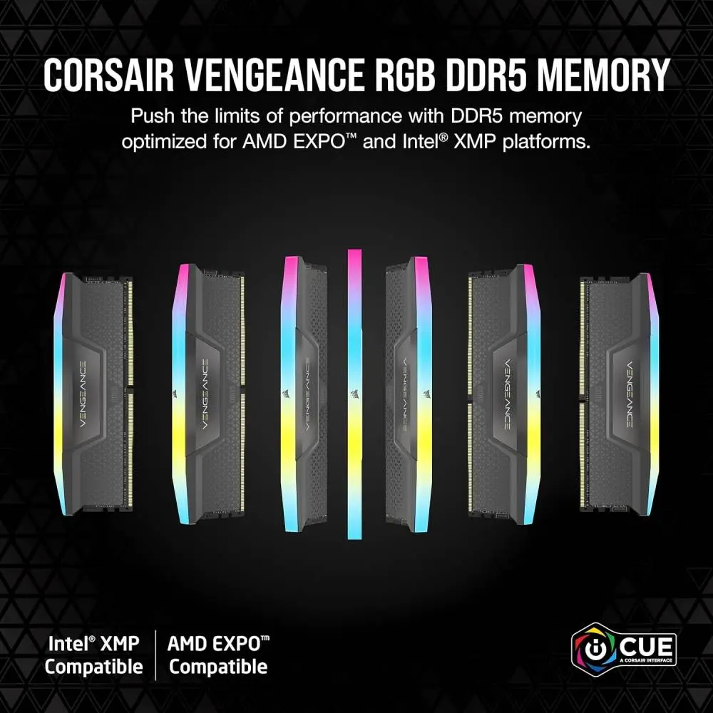 Памет Corsair Vengeance 32GB (2x16GB) DDR5 6400MHz CL36 XMP - CMK32GX5M2B6400Z32