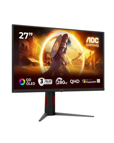 Геймърски мониторAOC Q27G4ZD 27inch QD-OLED QHD 240Hz 450cd/m2 0.03ms 2xHDMI2.0 DP Pivot - (Q27G4ZD)