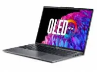 Лаптоп Acer SFG14-63-R1DP, AMD Ryzen 7 8845HS (up to 5.1GHz, 16MB), 14'' CineCrystal OLED WQ2.8K 90Hz (2880 x 1800), AMD Radeon Graphics, 16GB LPDDR5 onboard, 512GB SSD NVMe, 50Wh, WIFI6E+BT 5.3, QHD Cam, MicroSD Reader, Win 11 Home, Backlit KBD, Steel Gray