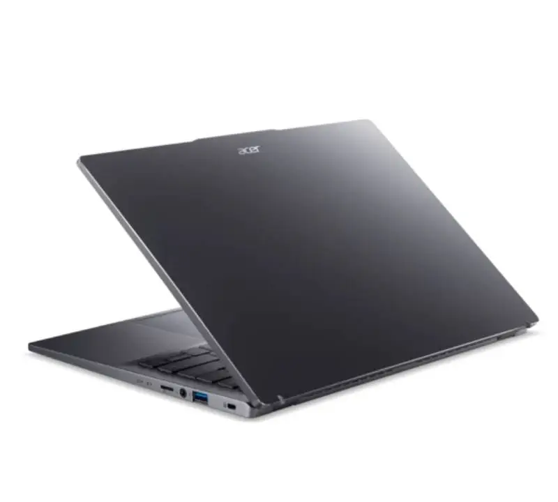 Лаптоп Acer SFG14-63-R1DP, AMD Ryzen 7 8845HS (up to 5.1GHz, 16MB), 14'' CineCrystal OLED WQ2.8K 90Hz (2880 x 1800), AMD Radeon Graphics, 16GB LPDDR5 onboard, 512GB SSD NVMe, 50Wh, WIFI6E+BT 5.3, QHD Cam, MicroSD Reader, Win 11 Home, Backlit KBD, Steel Gray