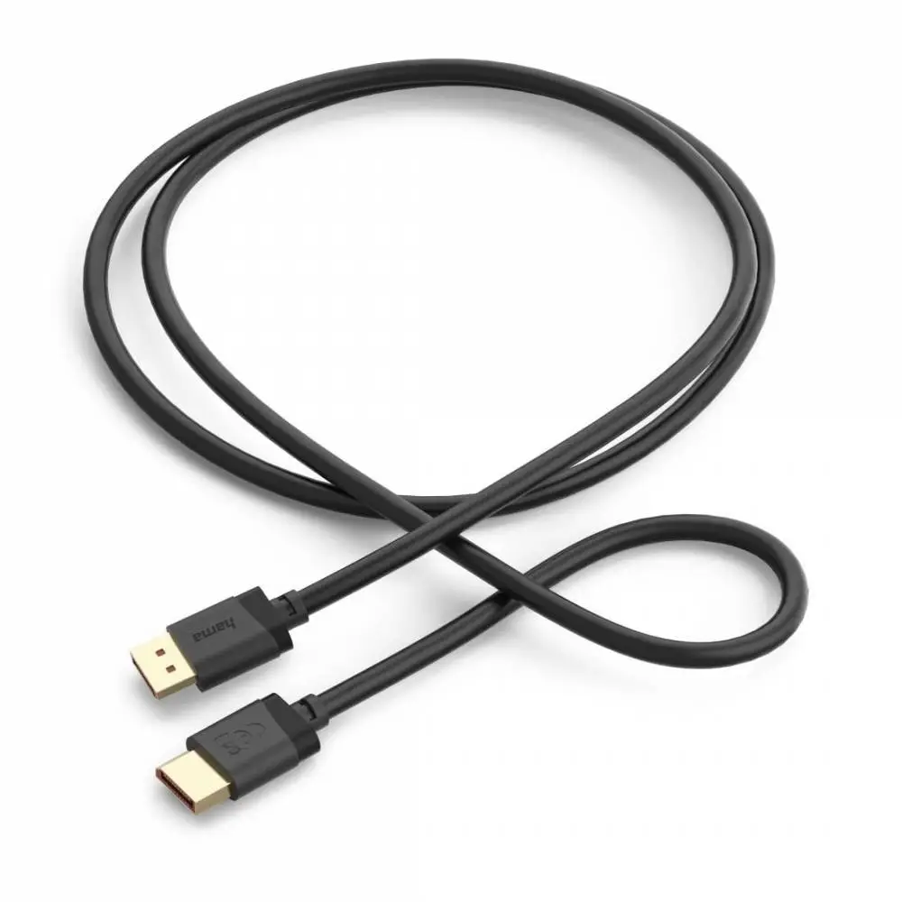 HAMA Кабел DisplayPort, DP 2.1, Ultra-HD 8K, 40 Gbit/s, 2 м