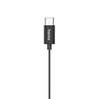 HAMA Слушалки "Classy", USB-C, накрайници, микрофон, защита от прегъване на кабела, черни