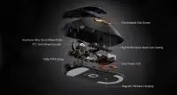 MCHOSE професионална геймърска мишка K7 Ultra Black - Wireless Gaming Mouse - Dual 8K, Omron Mechanical, Magnetic Charging Dock