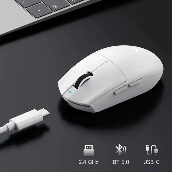 MCHOSE професионална геймърска мишка G3 V2 White - Wireless Gaming Mouse - 1K, Omron Mechanical