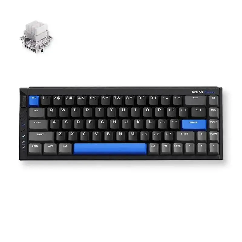 MCHOSE геймърска механична клавиатура Gaming Mechanical Keyboard Ace 68 Turbo - 16K, Mount Tai Magnetic Switch GT [Tactile] (English US), Black