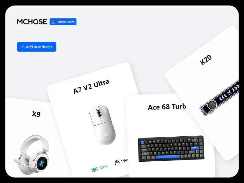 MCHOSE геймърска механична клавиатура Gaming Mechanical Keyboard Ace 68 Turbo - 16K, Mount Tai Magnetic Switch GT [Tactile] (English US), Black