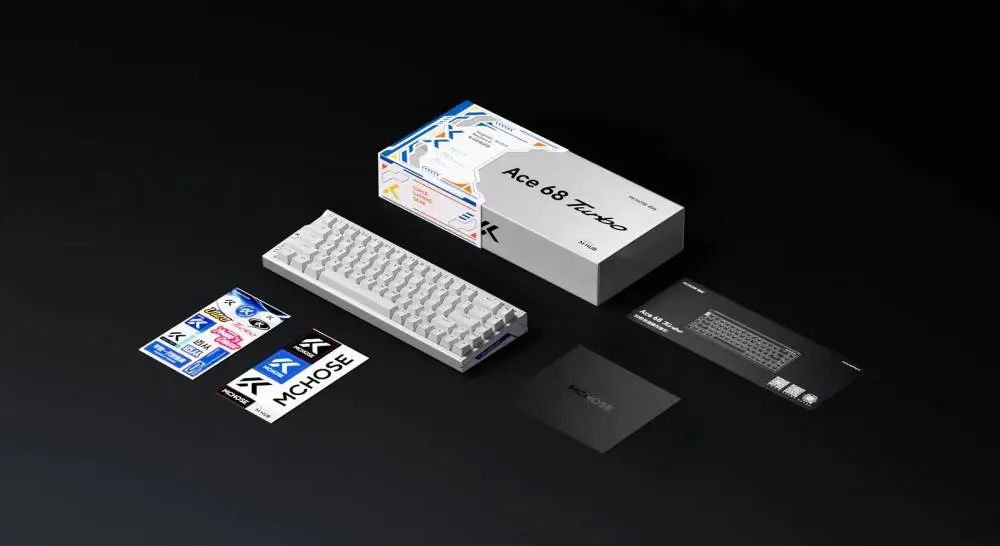 MCHOSE геймърска механична клавиатура Gaming Mechanical Keyboard Ace 68 Turbo - 16K, Mount Tai Magnetic Switch GT [Tactile] (English US), Black