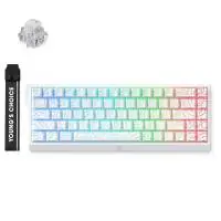 MCHOSE геймърска механична клавиатура Gaming Mechanical Keyboard Ace 68 - 8K, Ice Rhino Magnetic Switch [Linear] (English US), White