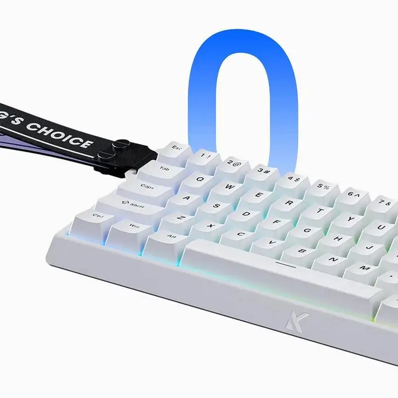 MCHOSE геймърска механична клавиатура Gaming Mechanical Keyboard Ace 68 - 8K, Ice Rhino Magnetic Switch [Linear] (English US), White