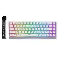 MCHOSE геймърска механична клавиатура Gaming Mechanical Keyboard Ace 68 - 8K, Ice Blue Magnetic Switch [Linear] (English US), White