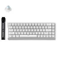 MCHOSE геймърска механична клавиатура Gaming Mechanical Keyboard Ace 68 - 8K, Ice Blue Magnetic Switch [Linear] (English US), White