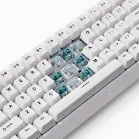 MCHOSE геймърска механична клавиатура Gaming Mechanical Keyboard Ace 68 - 8K, Ice Blue Magnetic Switch [Linear] (English US), White