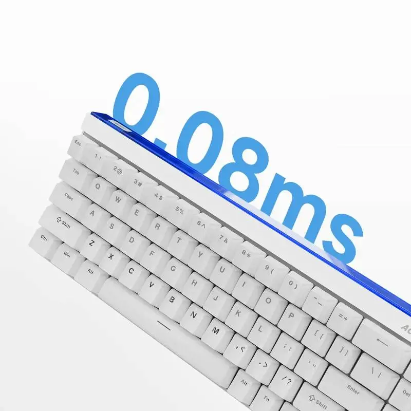 MCHOSE геймърска механична клавиатура Gaming Mechanical Keyboard Ace 68 Air - 8K, Mount Tai Magnetic Switch GT [Tactile] (English US), White