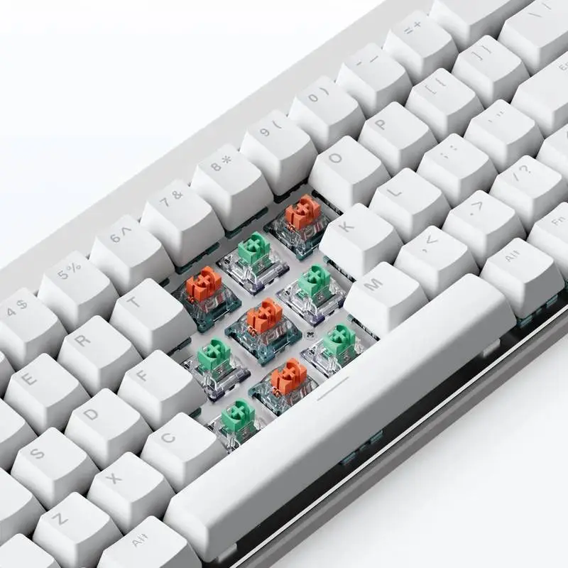 MCHOSE геймърска механична клавиатура Gaming Mechanical Keyboard Ace 68 Air - 8K, Mount Tai Magnetic Switch GT [Tactile] (English US), White