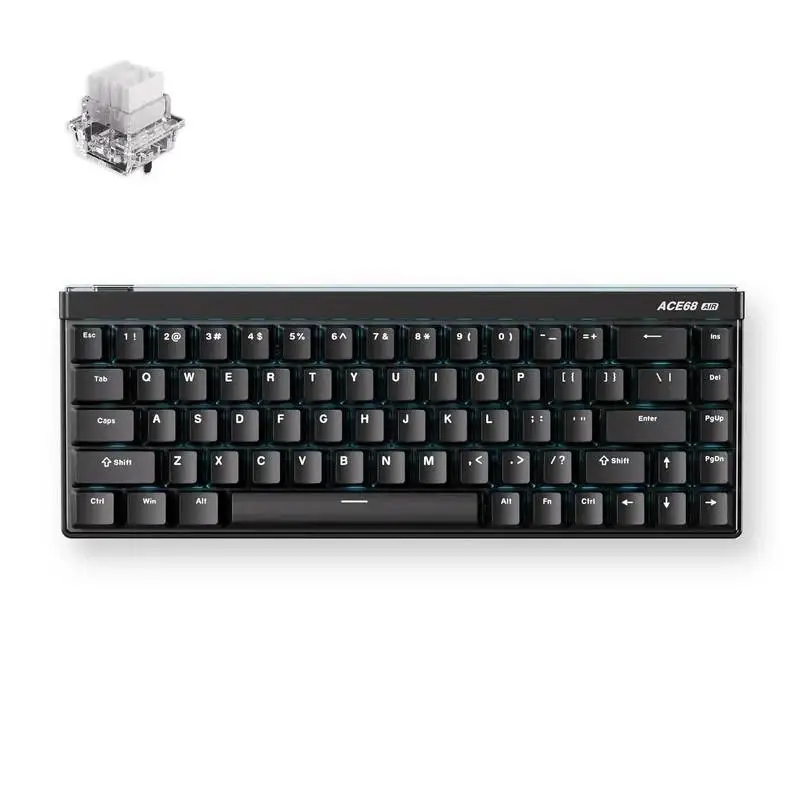 MCHOSE геймърска механична клавиатура Gaming Mechanical Keyboard Ace 68 Air - 8K, Mount Tai Magnetic Switch GT [Tactile] (English US), Black