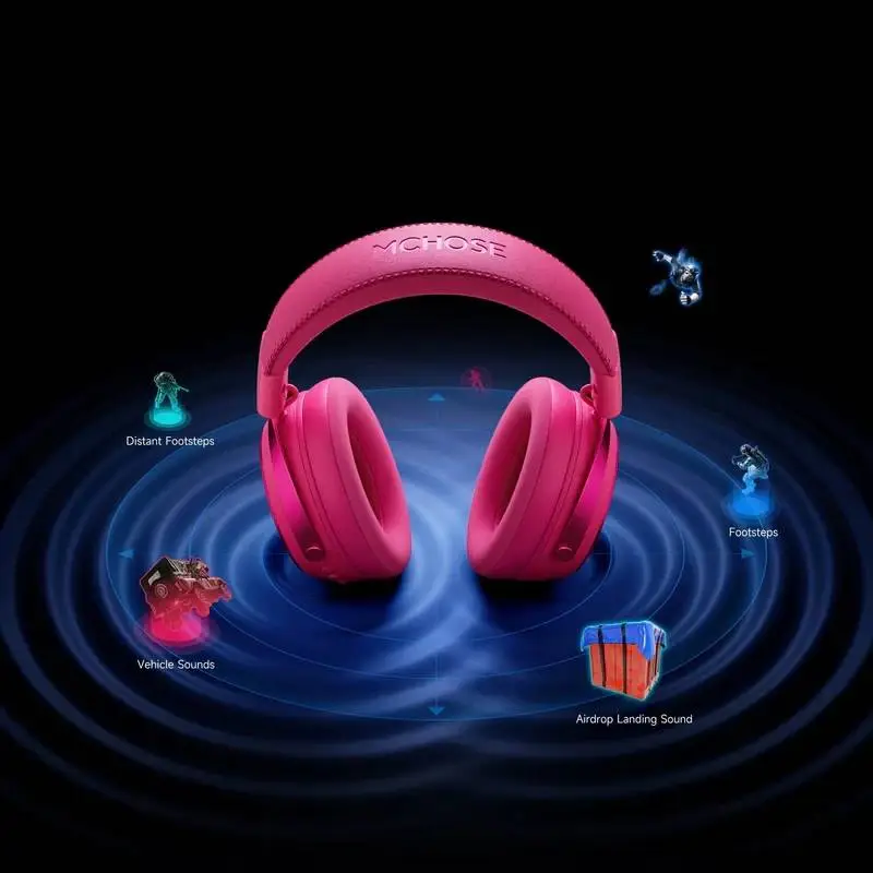 MCHOSE безжични геймърски слушалки Wireless Gaming Headphones - X9 White - Bluetooth , 2.4G