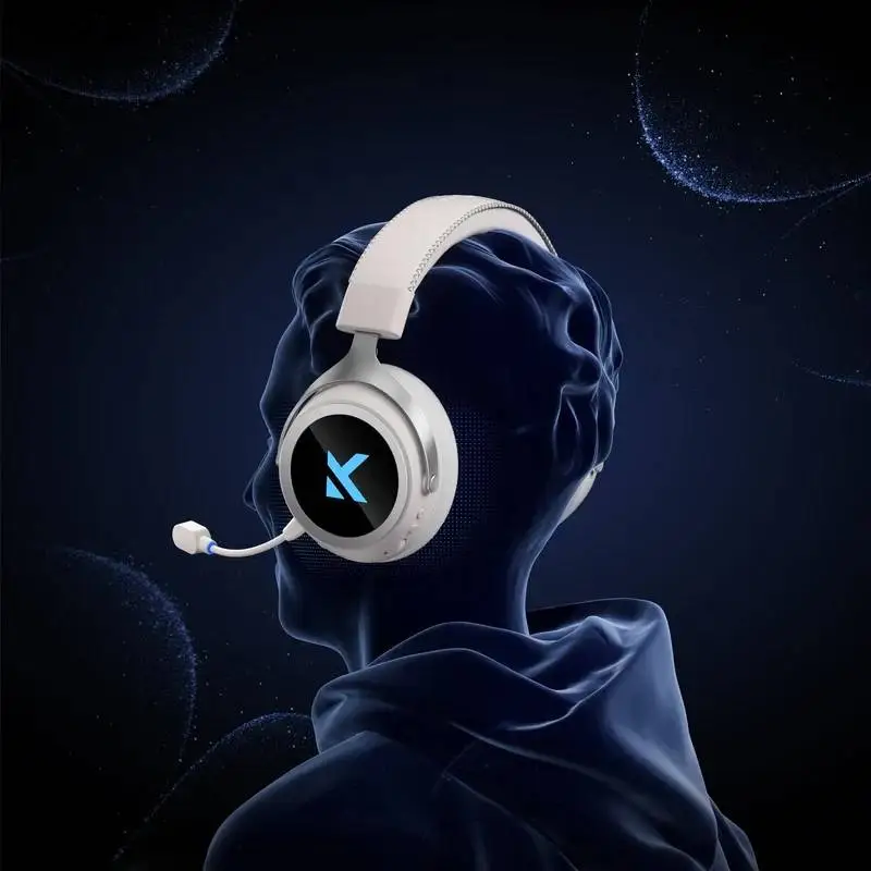 MCHOSE безжични геймърски слушалки Wireless Gaming Headphones - X9 White - Bluetooth , 2.4G