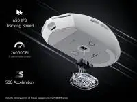 MCHOSE професионална геймърска мишка G3 V2 Black - Wireless Gaming Mouse - 1K, Omron Mechanical