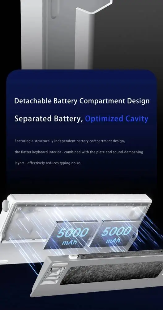 Aula геймърска механична клавиатура Wireless Gaming Mechanical Keyboard NOVA 75 - Star Vector Switch [Linear] (English US), White