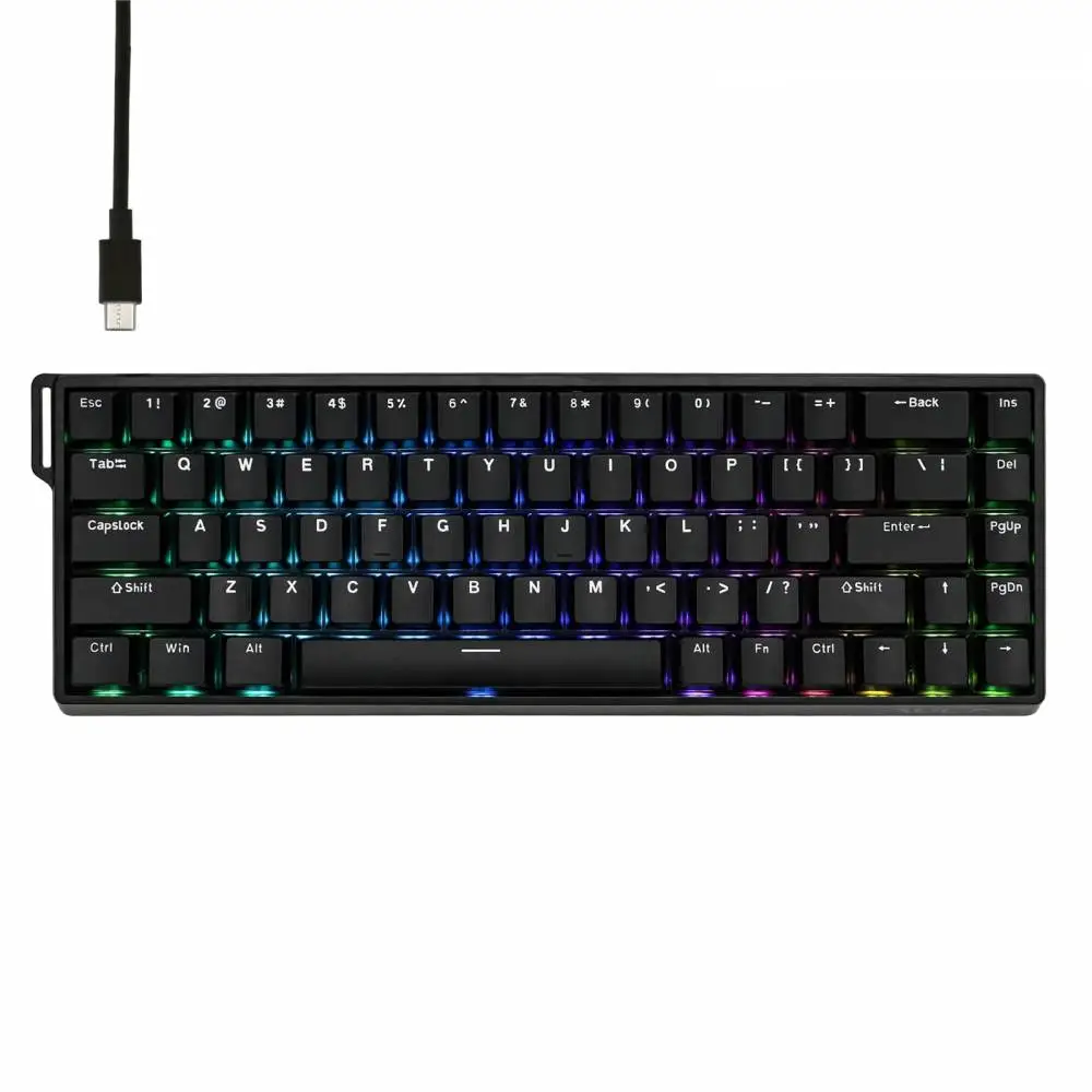 Aula геймърска механична клавиатура Gaming Mechanical Keyboard WIN68 HE 8K  - Greywood Magnetic Switch [Linear] (English US), Black