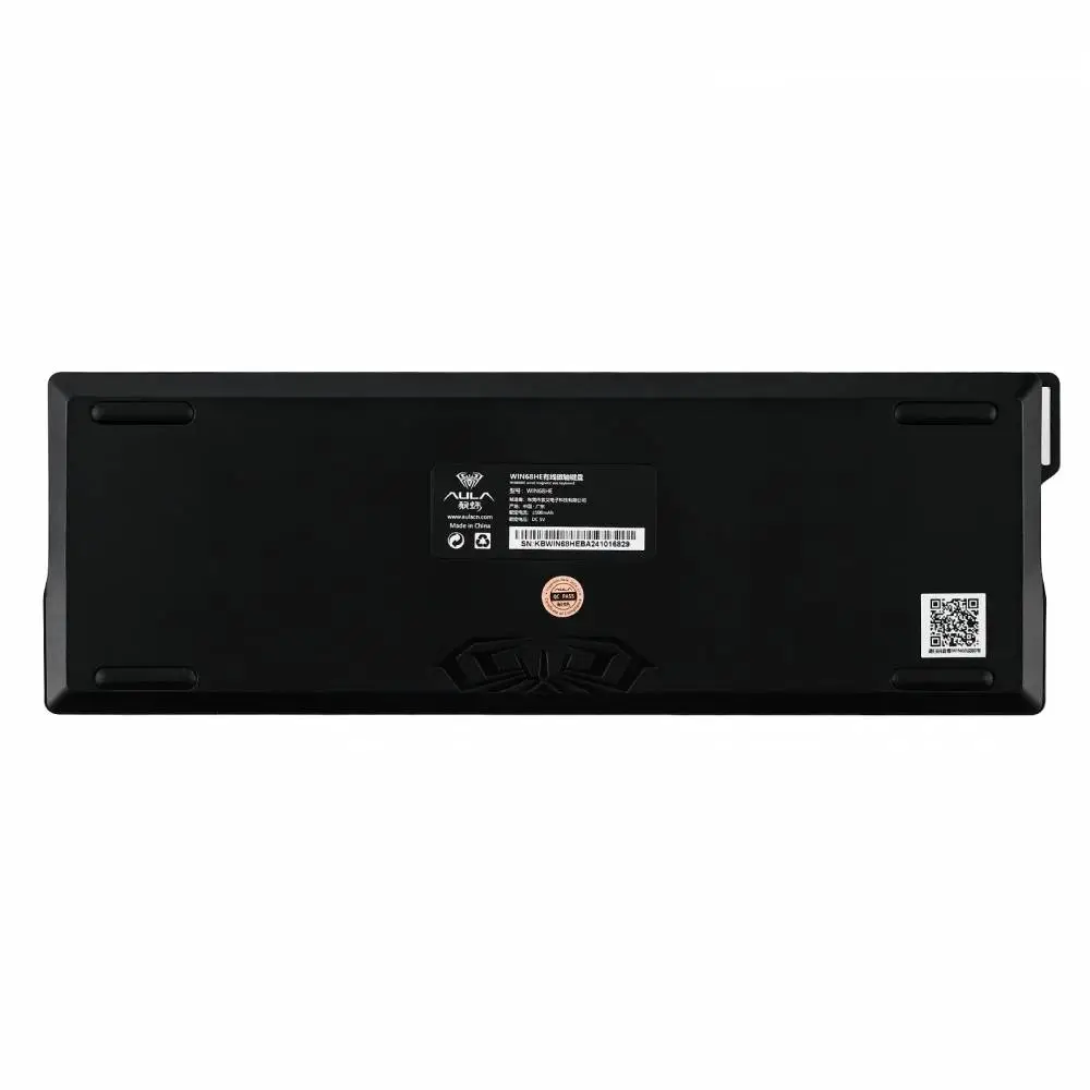 Aula геймърска механична клавиатура Gaming Mechanical Keyboard WIN68 HE 8K  - Greywood Magnetic Switch [Linear] (English US), Black