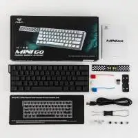 Aula геймърска механична клавиатура Wireless Gaming Mechanical Keyboard MINI 60 HE PRO 8K  - Stormrise Magnetic Switch [Linear] (English US), Black
