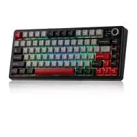 Aula геймърска механична клавиатура Wireless Gaming Mechanical Keyboard F75 MAX - Reaper Switch [Linear] (English US), Black, Red