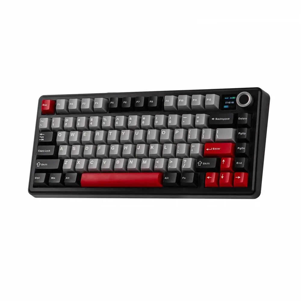 Aula геймърска механична клавиатура Wireless Gaming Mechanical Keyboard F75 MAX - Reaper Switch [Linear] (English US), Black, Red