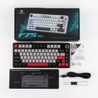 Aula геймърска механична клавиатура Wireless Gaming Mechanical Keyboard F75 MAX - Reaper Switch [Linear] (English US), Black, Red