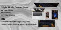 Aula геймърска механична клавиатура Wireless Gaming Mechanical Keyboard F75 Thunder Black - Reaper Switch [Linear] (English US)