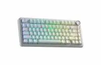 Aula геймърска механична клавиатура Wireless Gaming Mechanical Keyboard F75HE - Black King Magnetic Switch [Linear] (English US), White