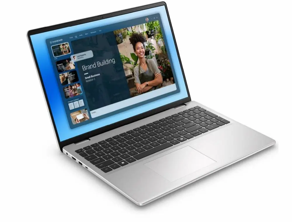 Лаптоп Dell 16 DC16251, Intel Core 7 150U (10 cores, up to 5.4 GHz), 16.0" FHD+(1920x1200) AG 300nits, 16GB, 2x8GB, DDR5, 5200 MT/s, 512GB M.2 PCIe, Intel Graphics, Cam, FPR, Wi-Fi 6E, Backlit Kb, Ubuntu, Silver, Aluminium, 3Y PS