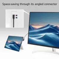 ACT Кабел USB-C - USB-C, 10Gbps, 60W, 1 m, конектори 90&deg; left/right, up/down angled