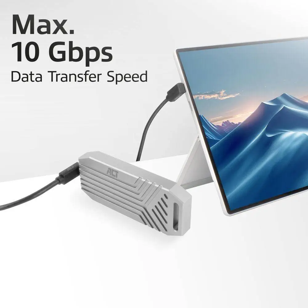 ACT Кабел USB-C 10Gbps, 60W, 1м, конектори на 90&deg; up/down angled