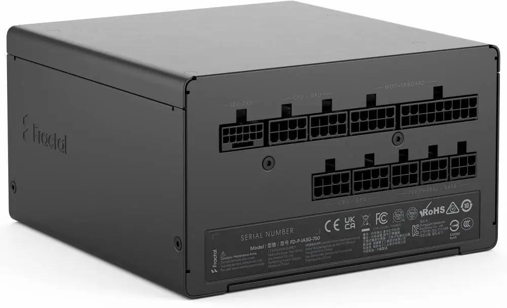Захранване Fractal ION 3 Gold 750W, 80 Plus Gold PSU ATX 3.1, PCIe Gen5 - FD-P-IA3G-750-EU
