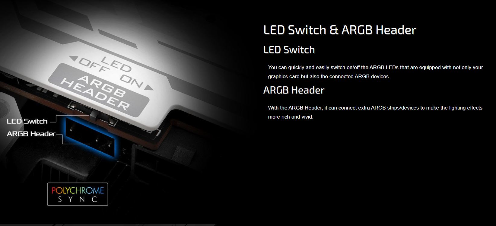 LED Switch & ARGB Header  LED Switch