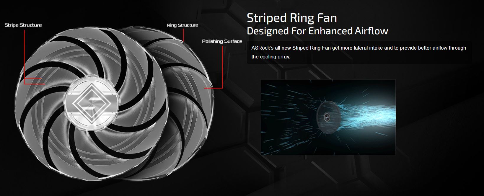 Striped Ring Fan Designed For Enhanced Airflow