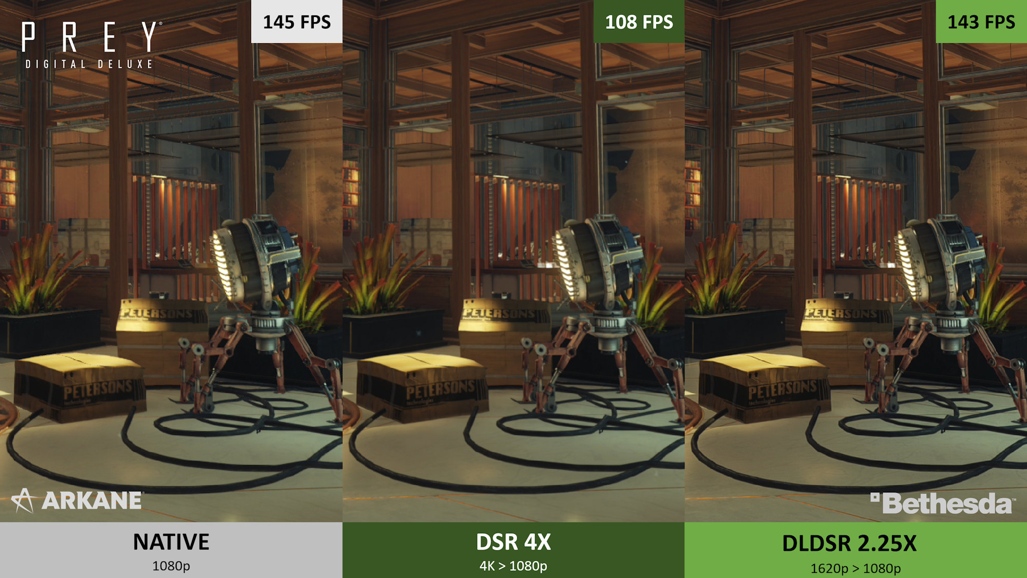 сравнение между NVIDIA DSR 4X и DLDSR 2.25X